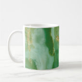 Weiße und grüne Steinstruktur Kaffeetasse (Links)