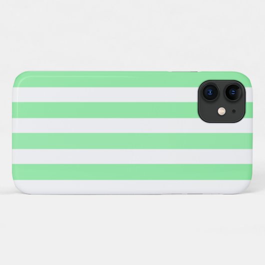 Weiße und grüne Streifen Case-Mate iPhone Hülle (Rückseite (Horizontal))