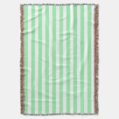 Weiße und grüne Streifen Decke (Vorderseite Vertikal)