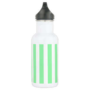 Weiße und grüne Streifen Edelstahlflasche