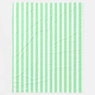 Weiße und grüne Streifen Fleecedecke