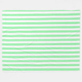 Weiße und grüne Streifen Fleecedecke (Vorderseite (Horizontal))