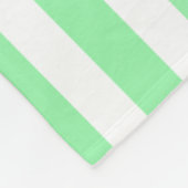 Weiße und grüne Streifen Fleecedecke (Ecke)