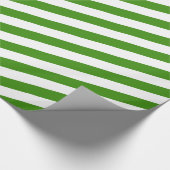 Weiße und grüne Streifen Geschenkpapier (Ecke)