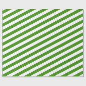 Weiße und grüne Streifen Geschenkpapier (Flach)