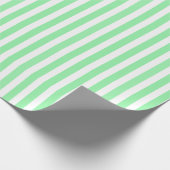 Weiße und grüne Streifen Geschenkpapier (Ecke)