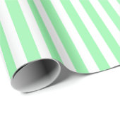 Weiße und grüne Streifen Geschenkpapier (Rolleneckpunkt)