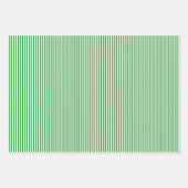 Weiße und grüne Streifen Geschenkpapier Set (Vorderseite 3)