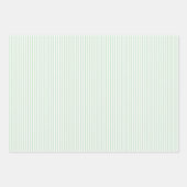Weiße und grüne Streifen Geschenkpapier Set (Vorderseite 3)
