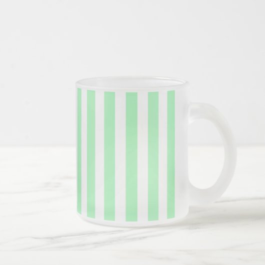 Weiße und grüne Streifen Mattglastasse (Rechts)