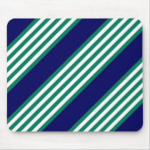 Weiße und grüne Streifen mit marineblau Mousepad (Vorne)