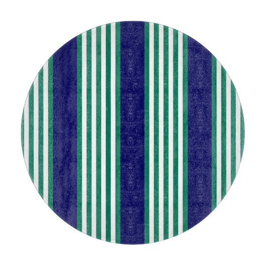 Weiße und grüne Streifen mit marineblau Schneidebrett (Vorderseite)