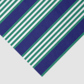 Weiße und grüne Streifen mit marineblau Seidenpapier (Detail)