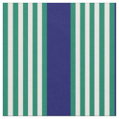 Weiße und grüne Streifen mit marineblau Stoff (Nahaufnahme)