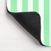 Weiße und grüne Streifen Mousepad (Ecke)