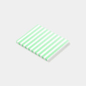 Weiße und grüne Streifen Post-it Klebezettel (angewinkelt)