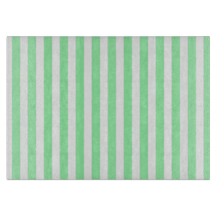 Weiße und grüne Streifen Schneidebrett