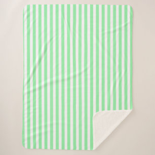 Weiße und grüne Streifen Sherpadecke