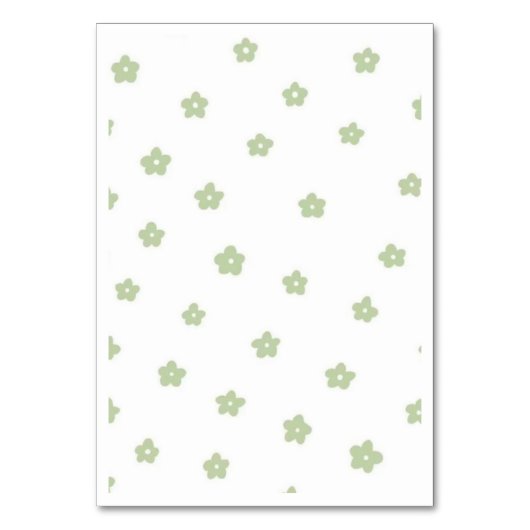 Weiße und grüne Tischnummer (Rückseite)