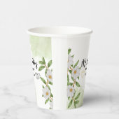 Weiße und grüne Wasserfarbe Pappbecher (Rechts)