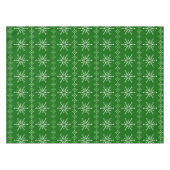 Weiße und grüne Weihnachtsschneeflocken Tischdecke (Vorderseite (Horizontal))