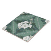 Weiße und grüne Ziegel Fliese (Seite)