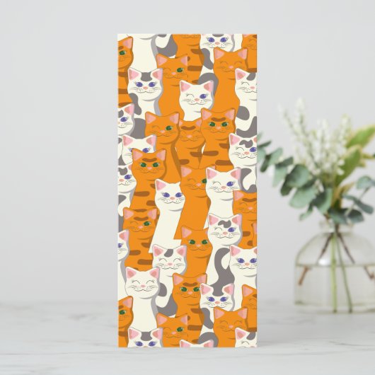 Weiße und Ingwer Katzen Muster grüne Augen blaue A (Stehend Vorderseite)