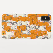 Weiße und Ingwer Katzen Muster grüne Augen blaue A Case-Mate iPhone Hülle (Rückseite (Horizontal))