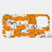 Weiße und Ingwer Katzen Muster grüne Augen blaue A Case-Mate iPhone Hülle (Rückseite (Horizontal))