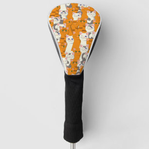 Weiße und Ingwer Katzen Muster grüne Augen blaue A Golf Headcover