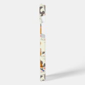 Weiße und Ingwer Katzen Muster grüne Augen blaue A iPhone Hülle (Linke Seite)