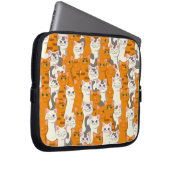 Weiße und Ingwer Katzen Muster grüne Augen blaue A Laptopschutzhülle (Vorne Rechts)