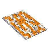 Weiße und Ingwer Katzen Muster grüne Augen blaue A Notizblock (Rechte Seite)