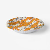 Weiße und Ingwer Katzen Muster grüne Augen blaue A Pappteller (Gewinkelt)