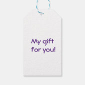 Weiße und Ingwer Tulpen im Garten Geschenkanhänger (Rückseite)