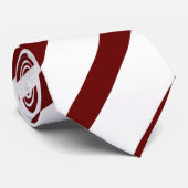 Weiße und kastanienbraune Diagonal-Gestreifte Krawatte (Gerollt)