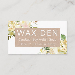 Weiße und Kraft-Seifenspäne, Sojamelgurt und Dö Visitenkarte