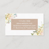 Weiße und Kraft-Seifenspäne, Sojamelgurt und Dörfc Visitenkarte (Rückseite)