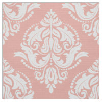 Weiße und lachsfarbene rosa verzierte florale Dama