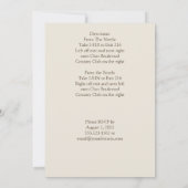 Weiße und Lavendelblüten auf Ecru Post Wedding Einladung (Rückseite)