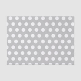 Weiße und leichte graue Mittelpolka-Hochzeit Seidenpapier