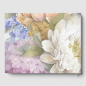 Weiße und Lila Dahlias-Hochzeit Gästebuch (Rückseite)