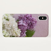 Weiße und lila Fliedern auf Beschaffenheit Case-Mate iPhone Hülle (Rückseite (Horizontal))