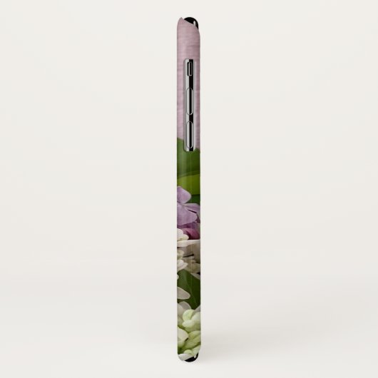 Weiße und lila Fliedern auf Beschaffenheit Case-Mate iPhone Hülle (Hinten/Links)