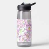Weiße und Lila Flora 25.Oz Wasserflasche Trinkflasche (Links)