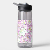 Weiße und Lila Flora 25.Oz Wasserflasche Trinkflasche (Rechts)