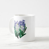 Weiße und Lila Hyakinthen Kaffeetasse (Vorderseite Links)
