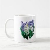 Weiße und Lila Hyakinthen Kaffeetasse (Links)