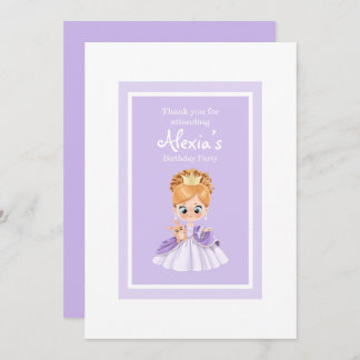 Weiße und lila kleine Prinzessin Einladung