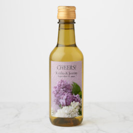 Weiße und lila Lila auf Textur Weinetikett